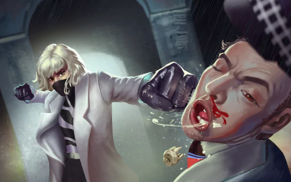 white hair short hair fist fight movie Atomic Blonde HD Desktop Wallpaper | Background Image