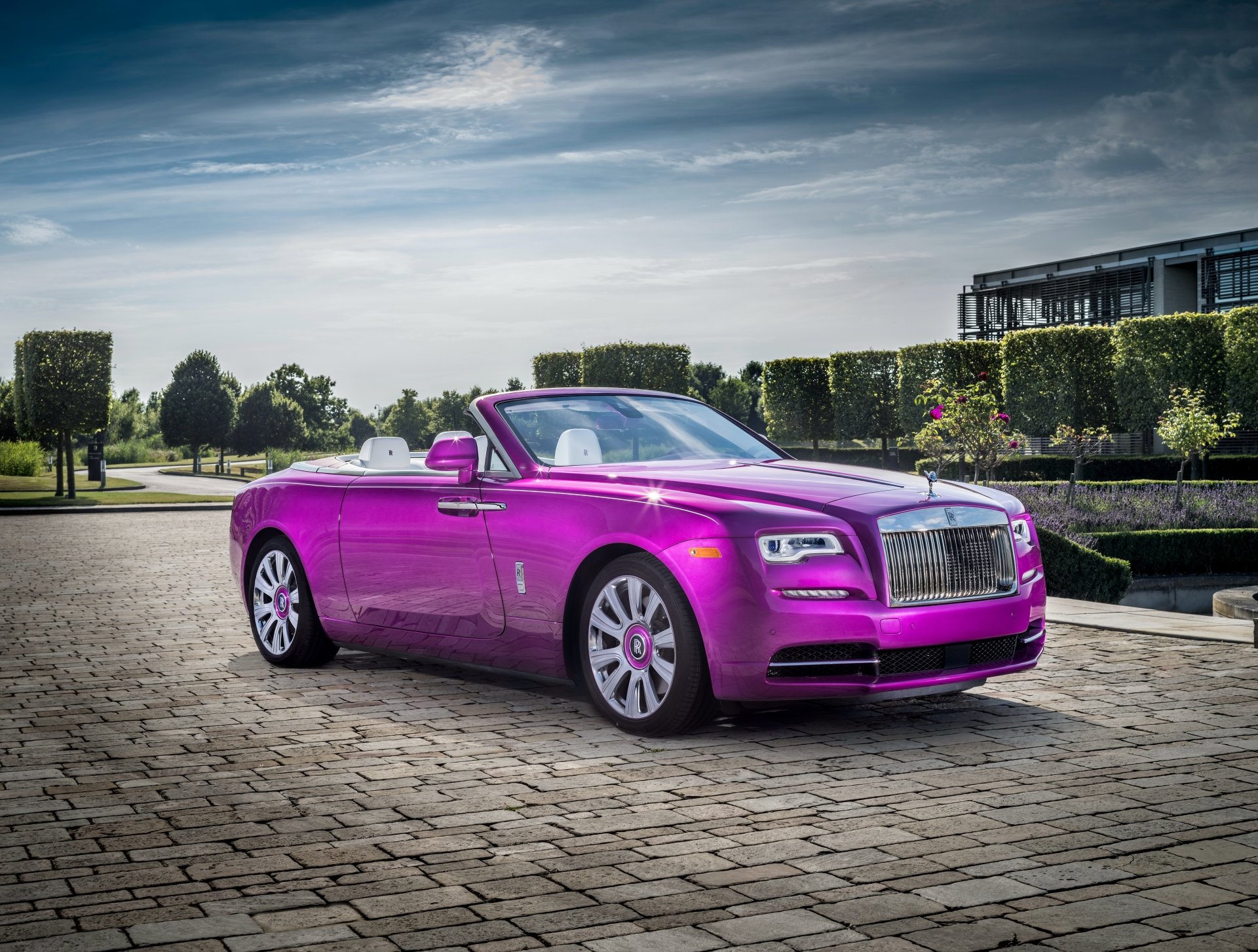 Download Purple Car Rolls-Royce Vehicle Rolls-Royce Dawn 4k Ultra HD Wallpaper