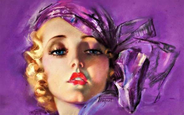 lipstick style vintage retro artistic painting HD Desktop Wallpaper | Background Image
