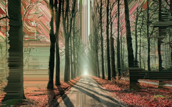 Artistic Glitch Tree HD Wallpaper | Background Image