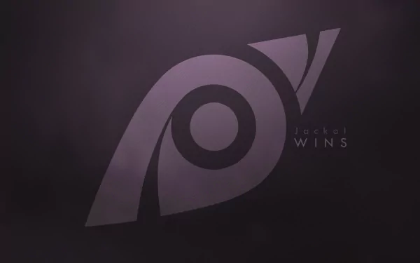 Minimalist 8K Ultra HD wallpaper featuring a stylized Jackal emblem from Tom Clancy’s Rainbow Six: Siege with muted dark tones and sleek design for PC desktop background.