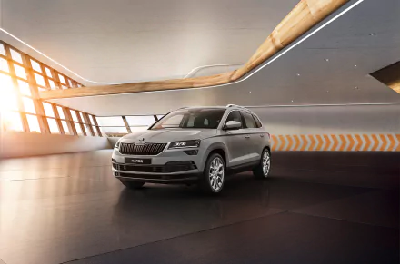 silver car SUV car Skoda vehicle Skoda Karoq HD Desktop Wallpaper | Background Image