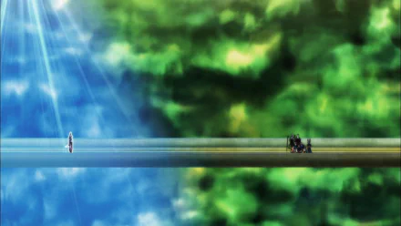 HD PC desktop wallpaper featuring Beerus and Champa from Dragon Ball Super in an anime-style cosmic background.