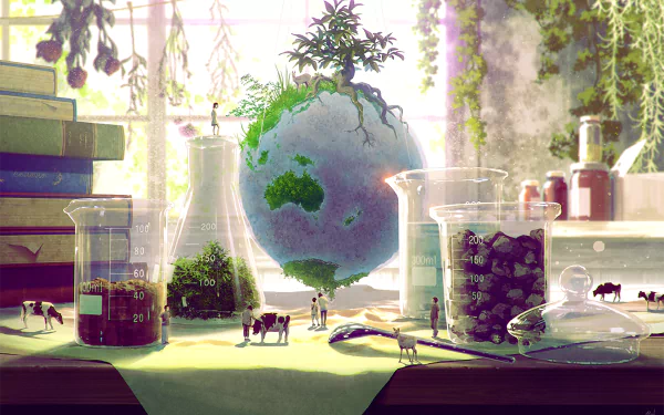 earth Animal cattle Anime Original HD Desktop Wallpaper | Background Image