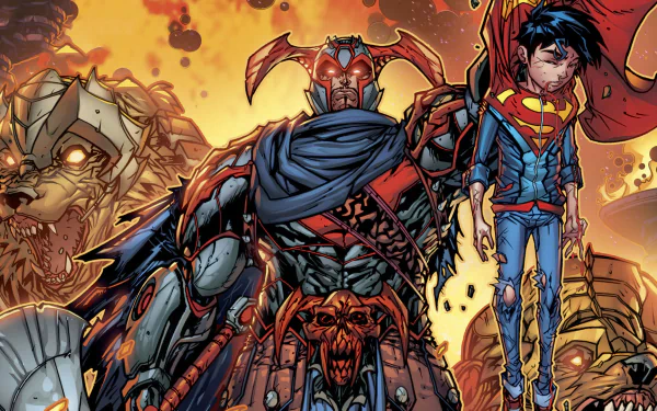 Jon Kent Superboy Superman DC Comics Justice League Comic Steppenwolf HD Desktop Wallpaper | Background Image