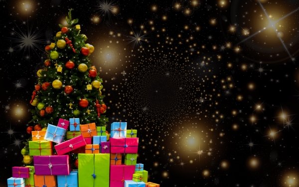Holiday Christmas Christmas Tree Gift Christmas Ornaments HD Wallpaper | Background Image