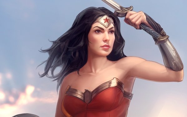 Comics Wonder Woman Diana Prince DC Comics Woman Warrior Black Hair HD Wallpaper | Background Image