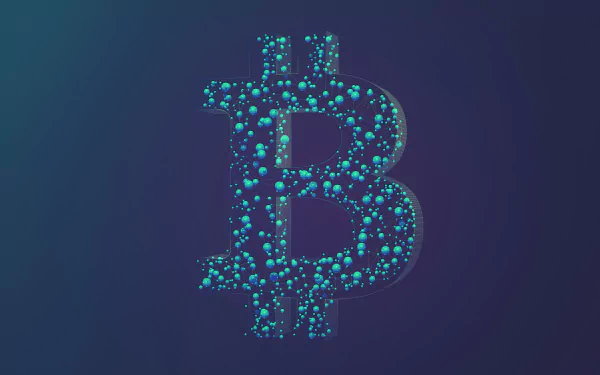 HD desktop wallpaper with a sparkling Bitcoin logo on a purple background, symbolizing cryptocurrency.