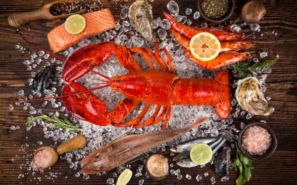 Food Seafood Still Life Fish Shrimp Crustacean Lobster HD Wallpaper | Background Image