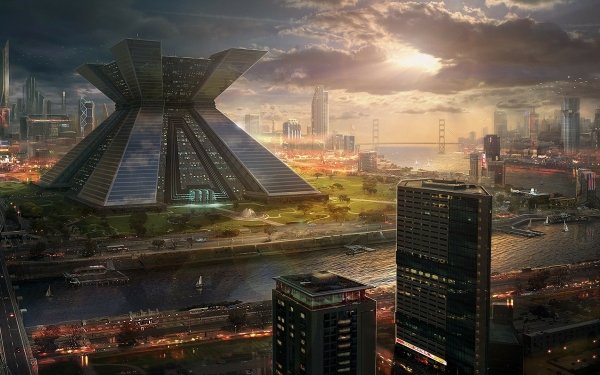 Sci Fi City Futuristic HD Wallpaper | Background Image