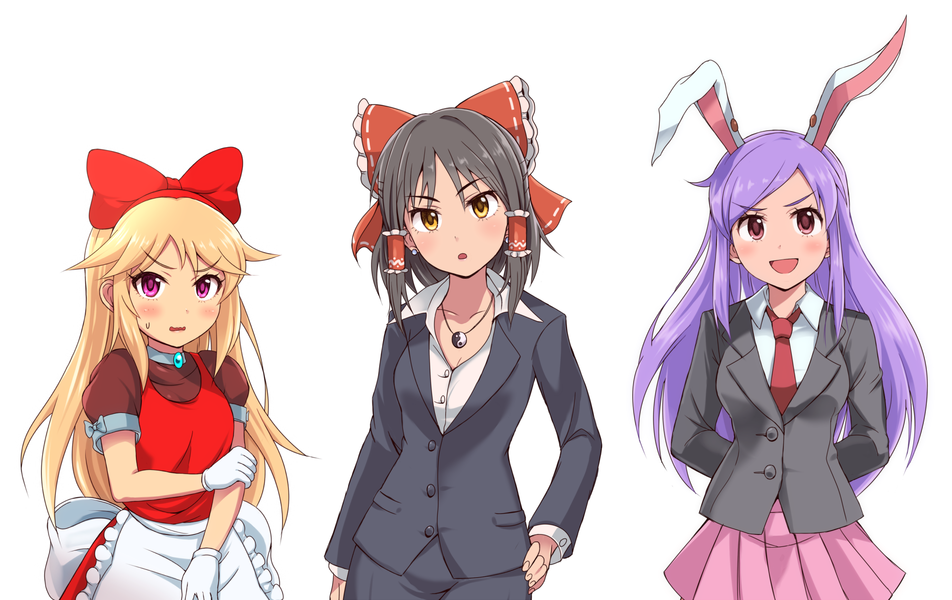 Download Reisen Udongein Inaba Shanghai Doll Reimu Hakurei Anime Touhou HD Wallpaper