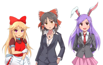 Reisen Udongein Inaba Shanghai Doll Reimu Hakurei Anime Touhou HD Desktop Wallpaper | Background Image