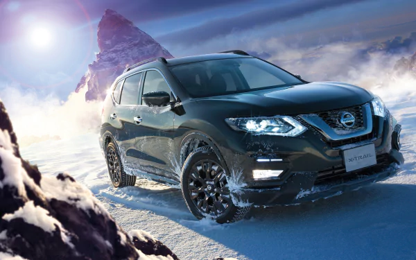 snow green car SUV car Nissan vehicle Nissan X-Trail HD Desktop Wallpaper | Background Image