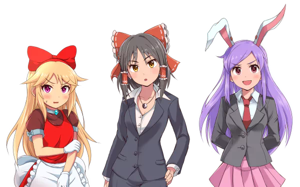 Reisen Udongein Inaba Shanghai Doll Reimu Hakurei Anime Touhou HD Desktop Wallpaper | Background Image