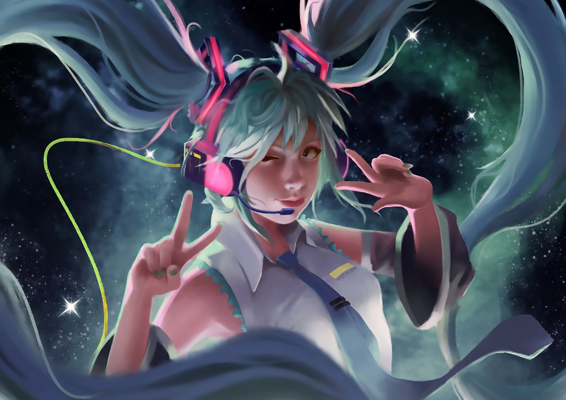 Download Hatsune Miku Anime Vocaloid HD Wallpaper by Fernando Cruz