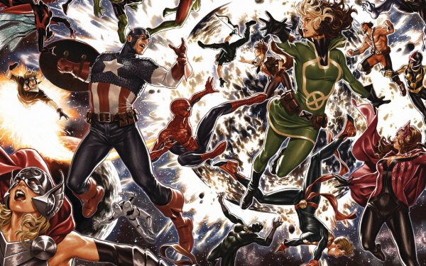 Comics Avengers The Avengers Captain America Spider-Man Scarlet Witch Jane Foster Thor Black Panther Squirrel Girl Rogue Hawkeye Marvel Comics Cannonball Wasp Nova Sam Alexander Clint Barton Hercules HD Wallpaper | Background Image