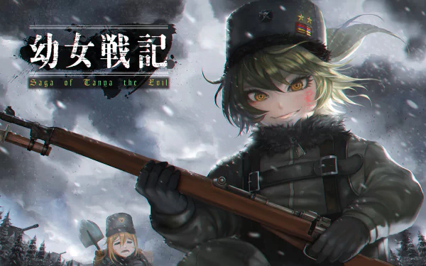 Viktoriya Ivanovna Serebryakov Tanya Degurechaff Anime The Saga of Tanya the Evil HD Desktop Wallpaper | Background Image
