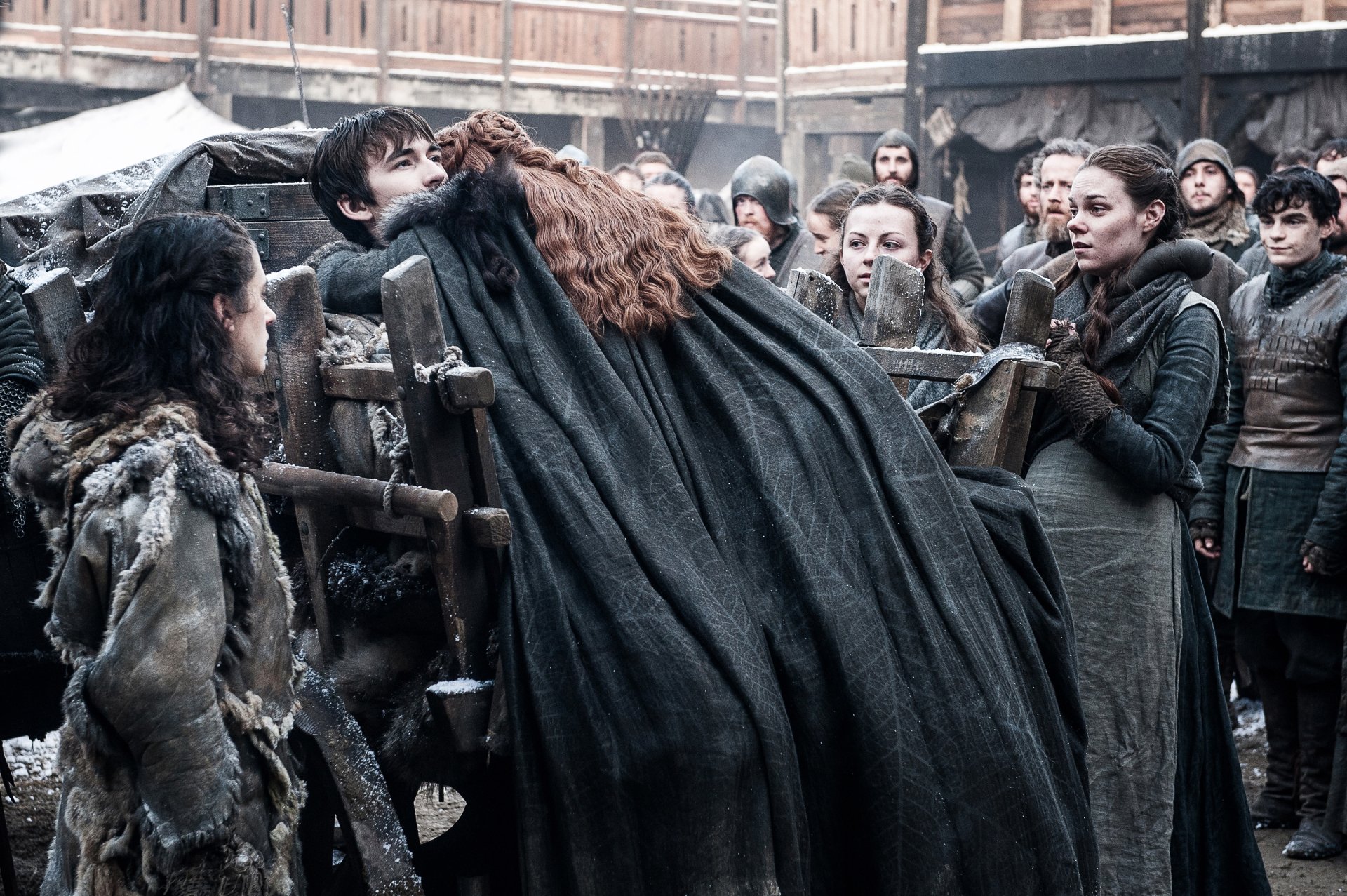 Download Isaac Hempstead-Wright Sophie Turner Meera Reed Sansa Stark Bran Stark TV Show Game Of Thrones HD Wallpaper