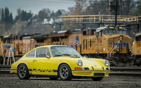 Vehicles Porsche 911 Carrera T Porsche Porsche 911 Yellow Car Old Car Car Train HD Wallpaper | Background Image