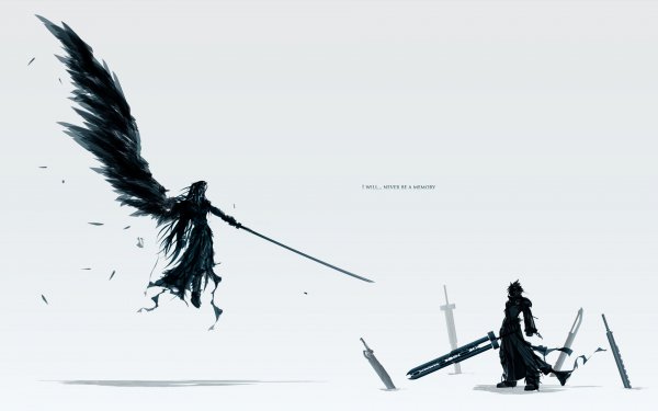Anime Final Fantasy VII: Advent Children Final Fantasy Movies Cloud Strife Sword Sephiroth HD Wallpaper | Background Image