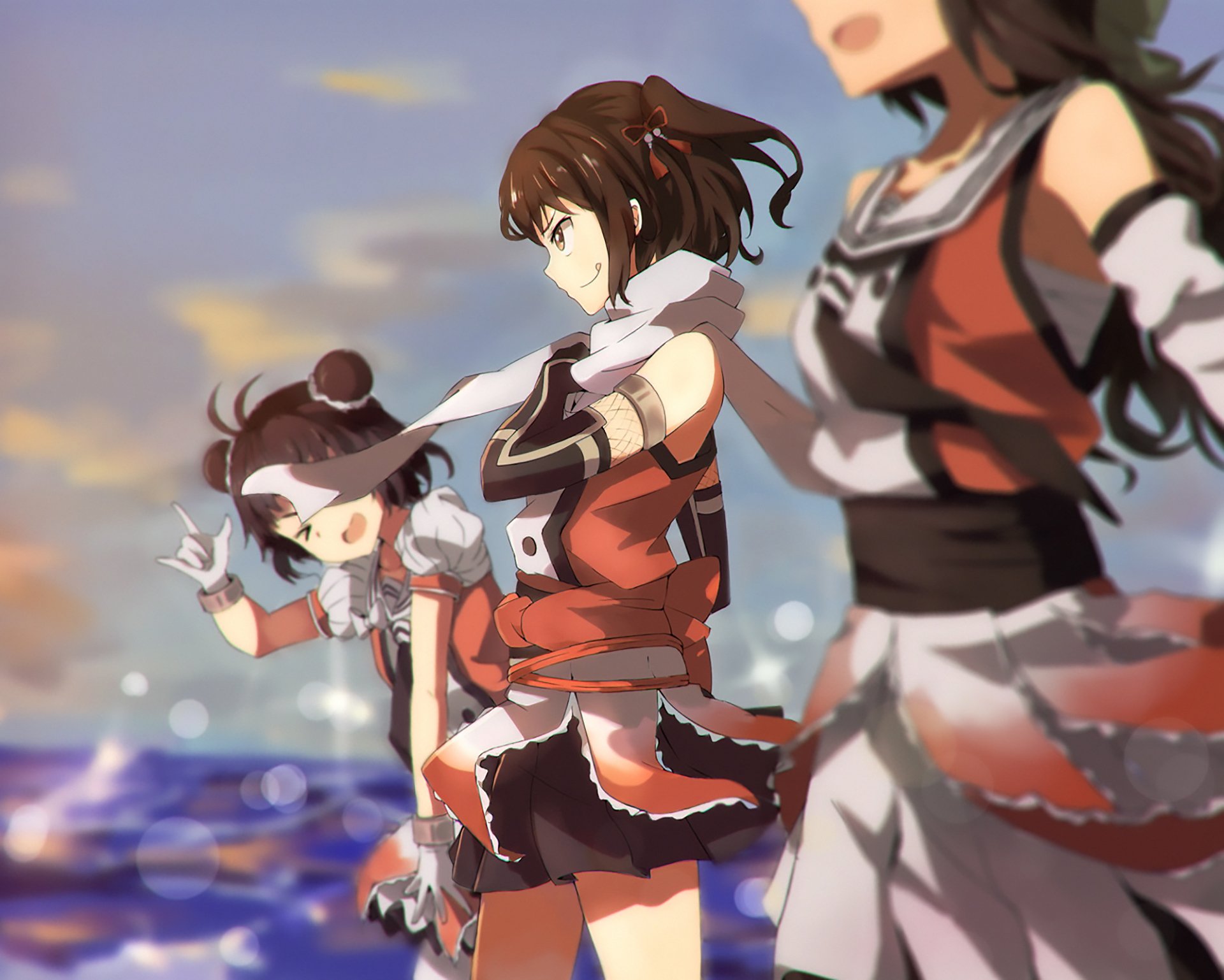 Download Sendai (Kancolle) Naka (Kancolle) Jintsuu (Kancolle) Anime Kantai Collection HD Wallpaper by TOMATO
