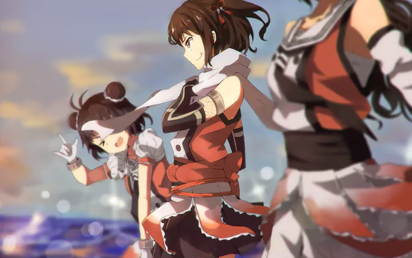 Sendai (Kancolle) Naka (Kancolle) Jintsuu (Kancolle) Anime Kantai Collection HD Desktop Wallpaper | Background Image