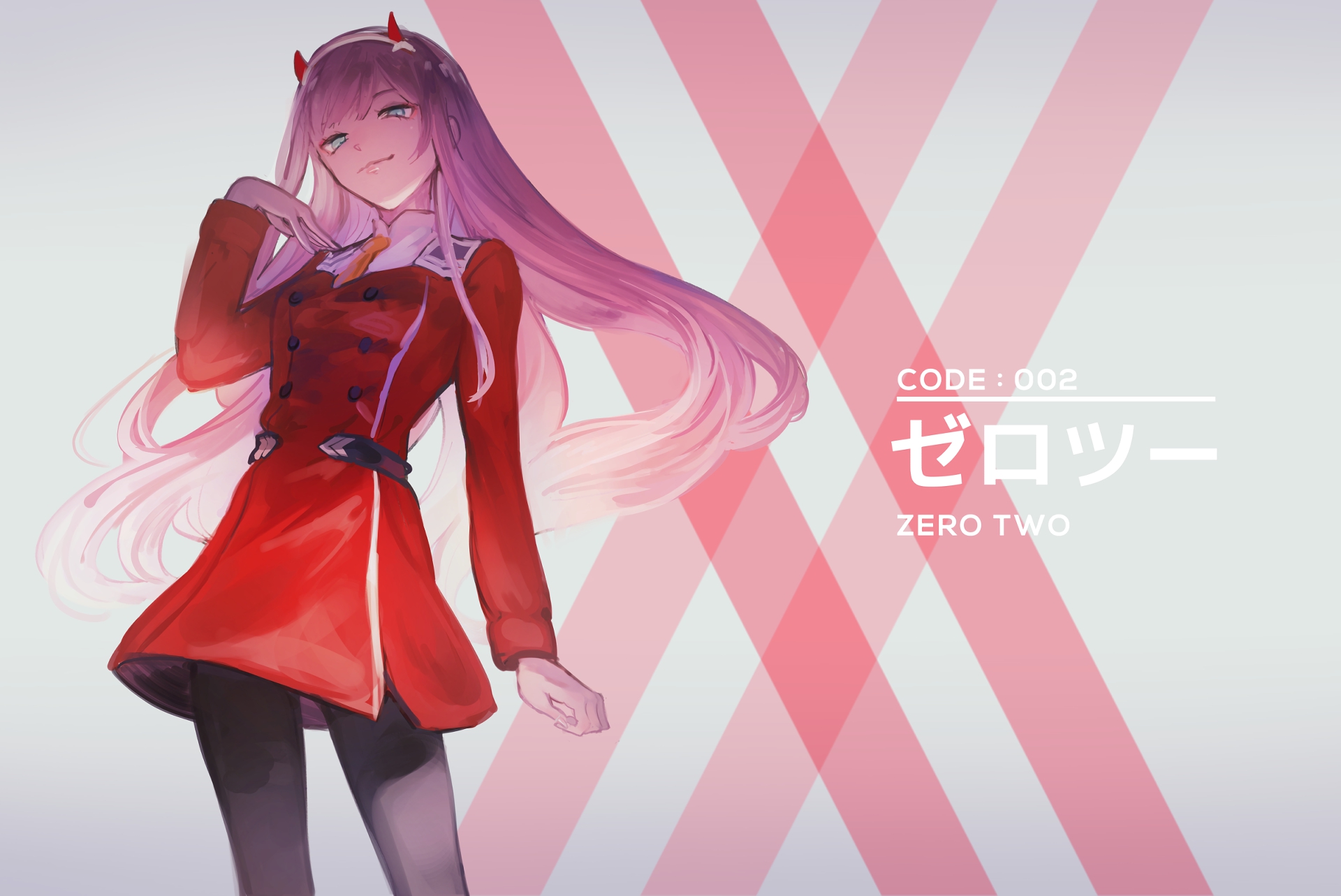 Anime Girl Pancake Zero Two Darling in the Franxx 8K Wallpaper #215