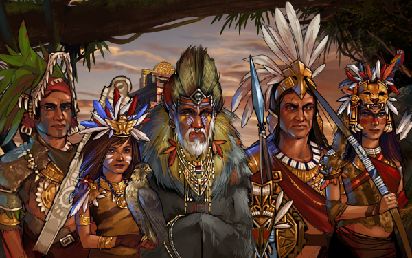 Video Game Forge Of Empires Warrior Feather Native American HD Wallpaper | Background Image