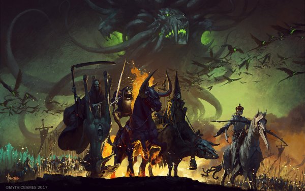 Dark Four Horsemen of the Apocalypse Death Army Undead Demon HD Wallpaper | Background Image