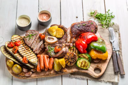 pepper meat vegetable food still life HD Desktop Wallpaper | Background Image