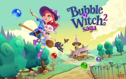 video game Bubble Witch 2 Saga HD Desktop Wallpaper | Background Image
