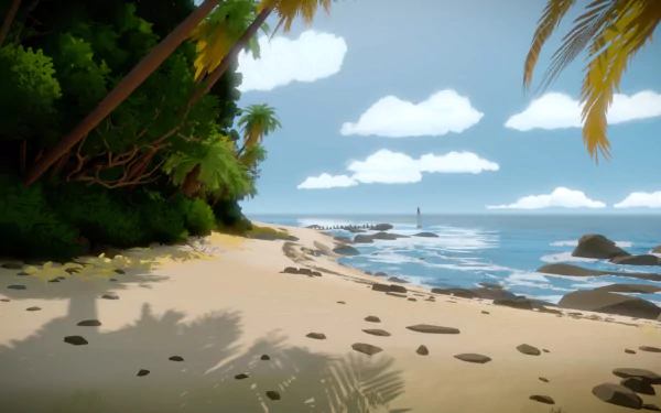 beach video game The Witness HD Desktop Wallpaper | Background Image