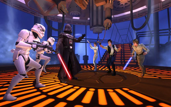 Luke Skywalker Han Solo Princess Leia Organa stormtrooper Darth Vader video game Star Wars: Galaxy of Heroes HD Desktop Wallpaper | Background Image