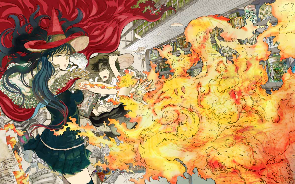 witch Anime Witch Craft Works HD Desktop Wallpaper | Background Image
