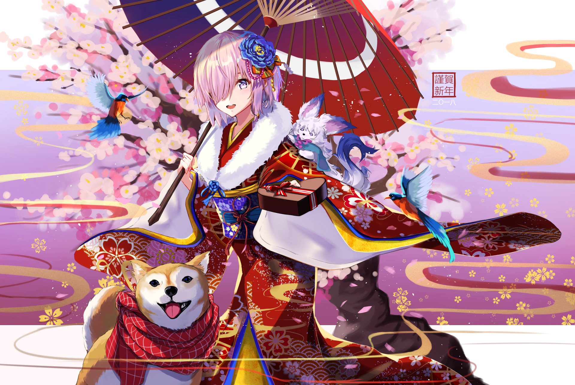 Fate/Grand Order Girls Anime Kimono 4K Wallpaper #4.2423