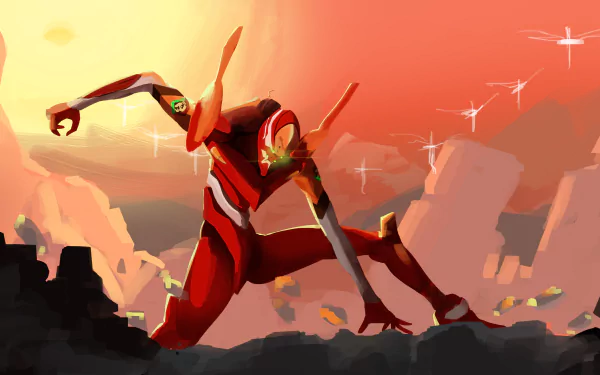 Evangelion Unit-02 Anime Neon Genesis Evangelion HD Desktop Wallpaper | Background Image