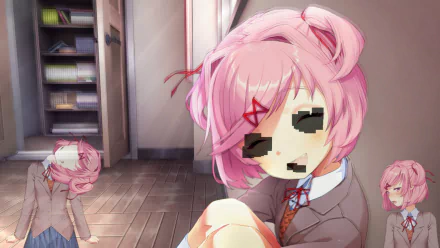 Natsuki (Doki Doki Literature Club!) video game Doki Doki Literature Club! HD Desktop Wallpaper | Background Image