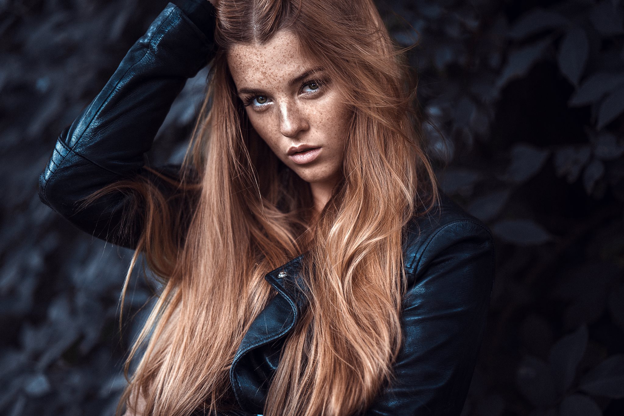 Download Lara Vogel Long Hair Freckles Redhead Woman Model Hd Wallpaper By Anatoli Oskin