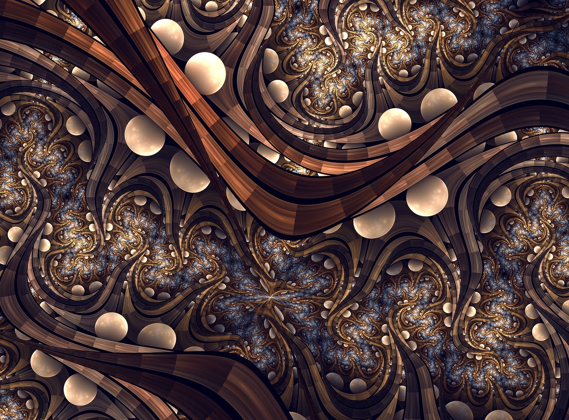 Download Brown Abstract Fractal HD Wallpaper
