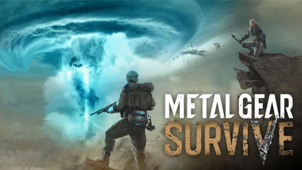 HD wallpaper of Metal Gear Survive with soldiers and swirling energy vortex for desktop background.