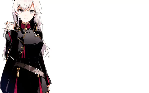 white eyes smile white hair long hair Anime Original HD Desktop Wallpaper | Background Image