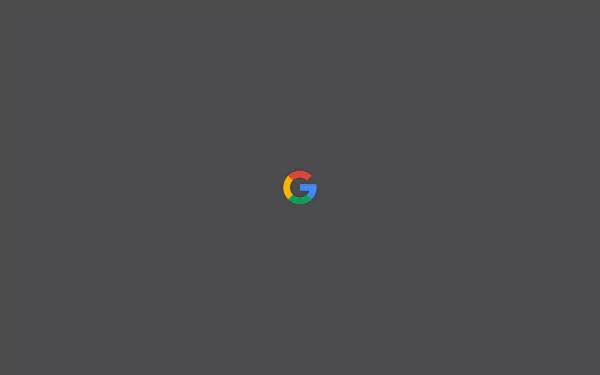 HD desktop wallpaper featuring the Google logo centered on a dark gray background, emphasizing technology and modern design.