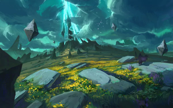 beam wizard fantasy landscape fantasy landscape HD Desktop Wallpaper | Background Image