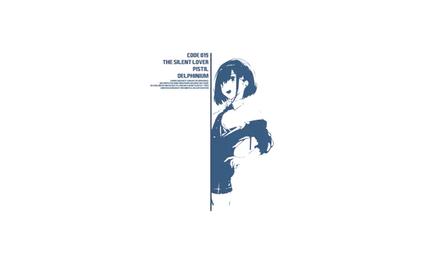HD desktop wallpaper featuring Ichigo from the anime Darling in the FranXX, designed with a blue and white minimalist style.