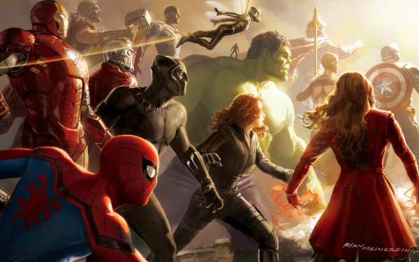 Películas Vengadores: Guerra Infinita Los Vengadores Iron Man Thor Vision Star Lord Black Panther Spider-Man Ant-Man Wasp Hulk Viuda negra Bruja Escarlata Doctor Strange Okoye Capitan América Fondo de pantalla HD | Fondo de Escritorio