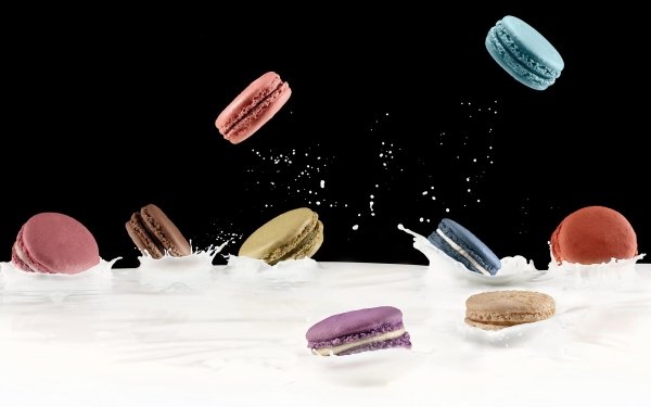 Food Macaron Sweets Milk HD Wallpaper | Background Image