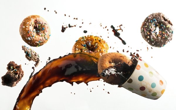 Food Doughnut Sweets Coffee Cup HD Wallpaper | Background Image