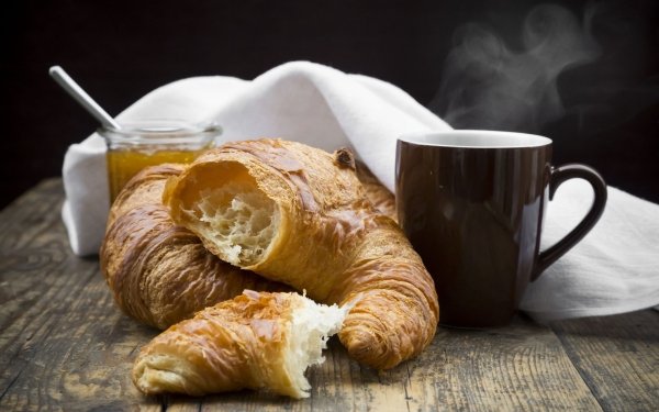 Food Croissant Viennoiserie Cup HD Wallpaper | Background Image