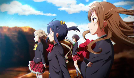 Kumin Tsuyuri Rikka Takanashi Shinka Nibutani Sanae Dekomori Anime Love Chunibyo & Other Delusions HD Desktop Wallpaper | Background Image