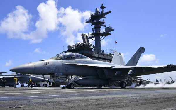warplane aircraft jet fighter military Boeing F/A-18E/F Super Hornet HD Desktop Wallpaper | Background Image